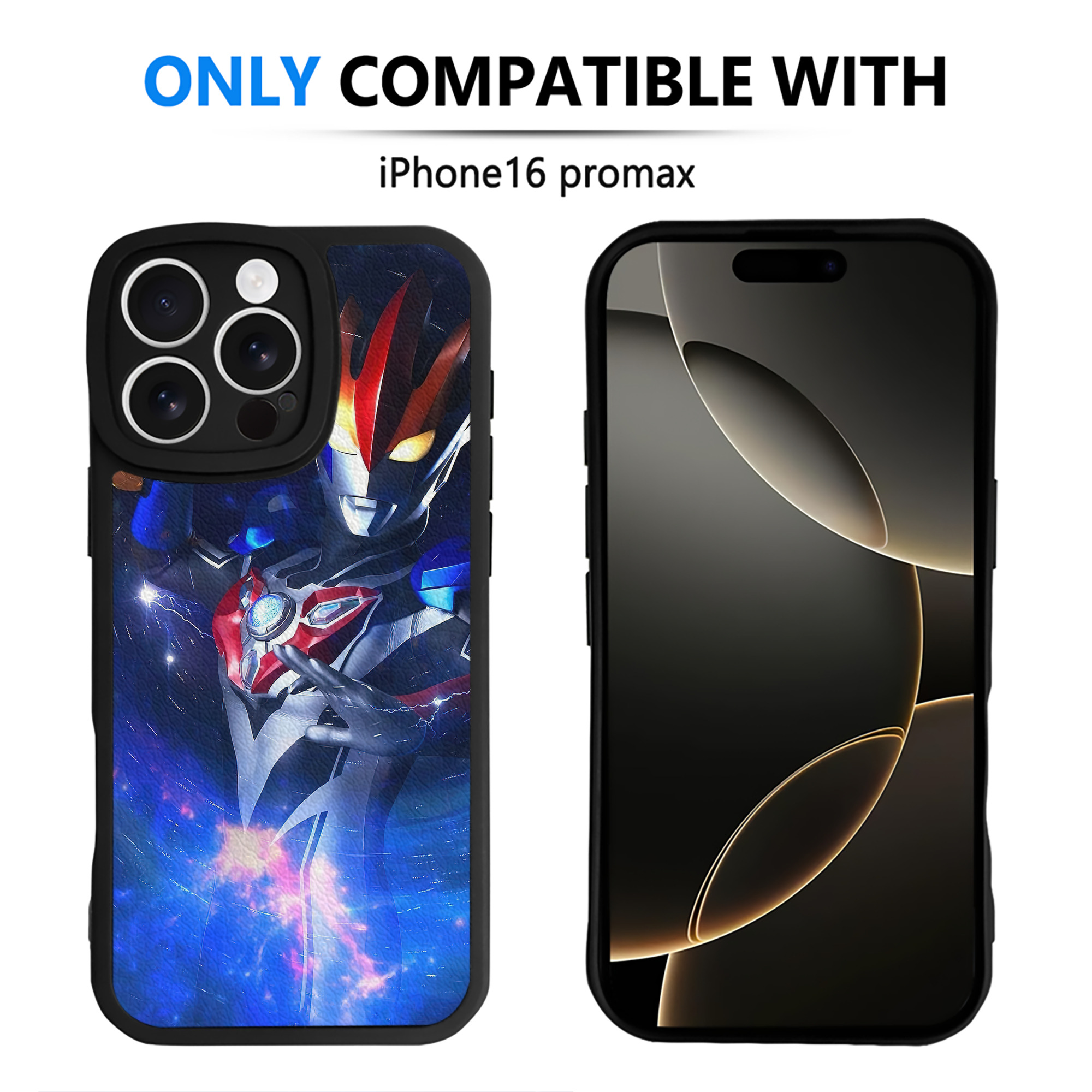 （画像用） ウルトラマン Ultraman 【iPhone 16シリーズ対応】シリコンスマホケース（レザー調） 材質：シリコン